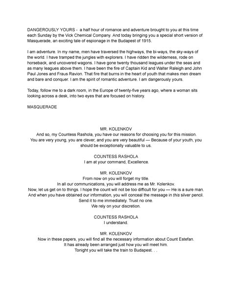 Victor Jory · Album · 2014 · 13 songs. . Dangerously yours script pdf